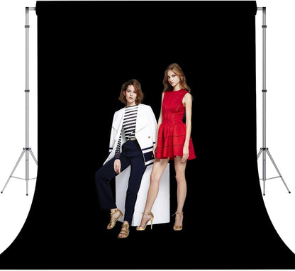 Black Photo Backdrop for Photoshoot Black Background for Photography Photo Backdrop Curtain for Party 10 x 10 FT