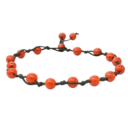 Amazing Gemstone Red Jasper Anklet Ankle Bracelets for Women - Waterproof Beaded Healing Crystal Anklets, Plus Size Chakra Gemstone Bead Anklet (Stretchy Adjustable - Hand Knotted)