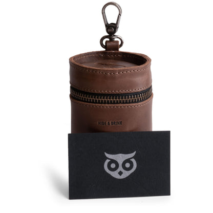 Hide & Drink Genuine Leather Coin Pouch Piggy Bank, Cash Holder Organizer, Coin Purse for Men & Women, Money Saving Box, Men's Change Purses & Pouches, Small Mens Wallet for Coins, Zippered Case Banks
