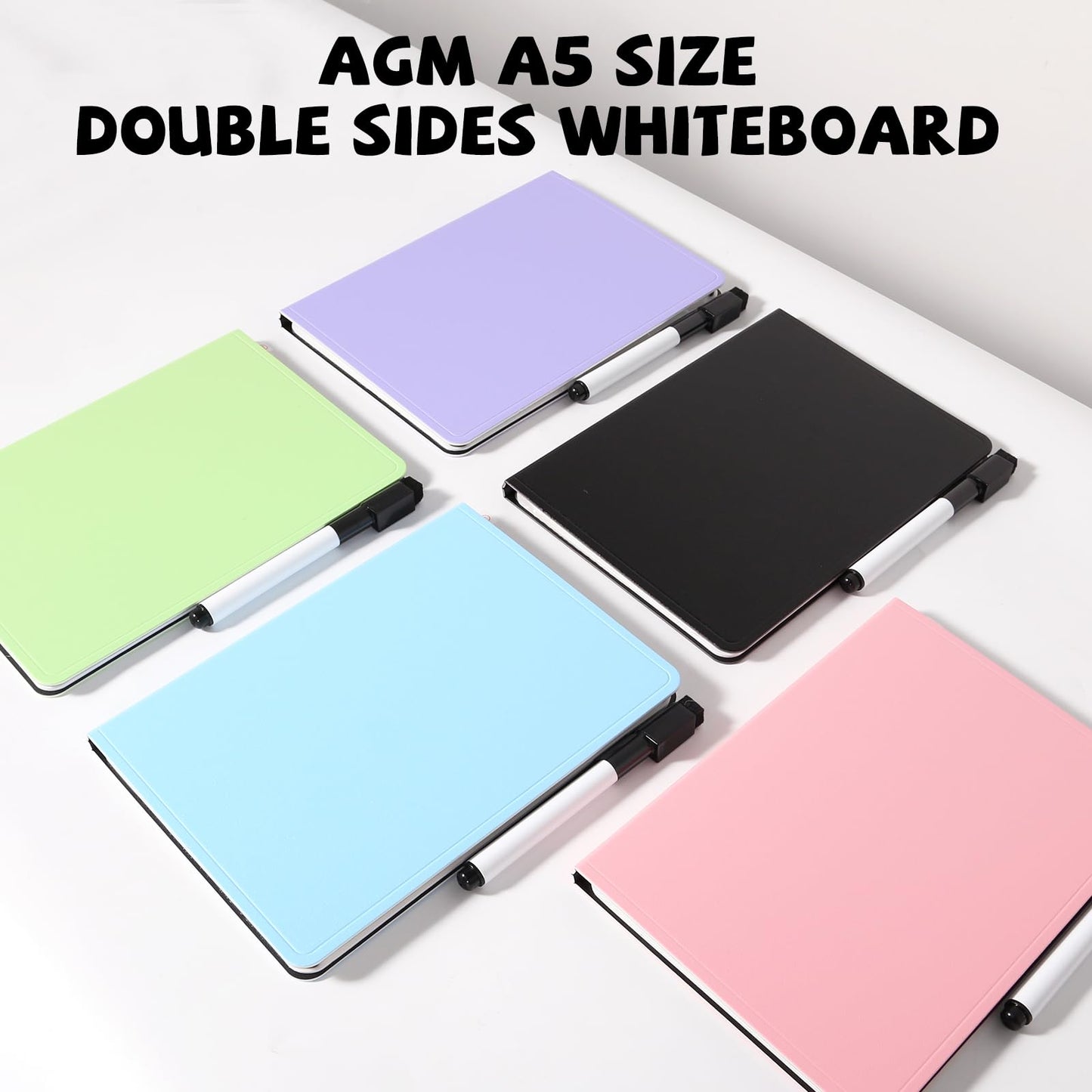 AGM Portable White Board Dry Erase, Double Sided Folding Whiteboards with Pen, Small Dry Erase Board for Study, Meeting, Doodling, Planning, Purple