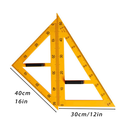 Magnetic Geometry Set on Whiteboard Math Classroom Large Protractor Triangle Ruler Plate Set Compass Drawing Tools for Teacher (5 Pieces)
