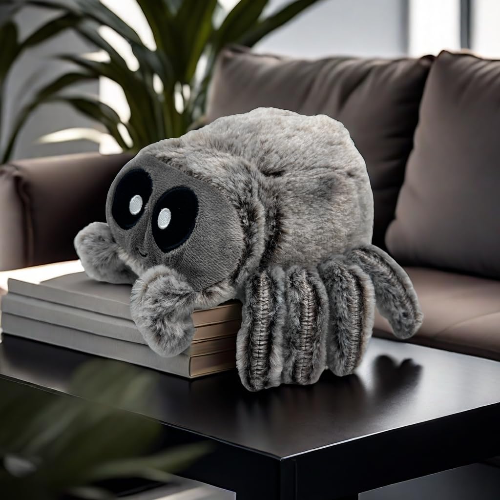 Gleec New Spider Plush Doll - Cute stuffed animal toy for Children, perfect as a for Halloween and Christmas, Brown