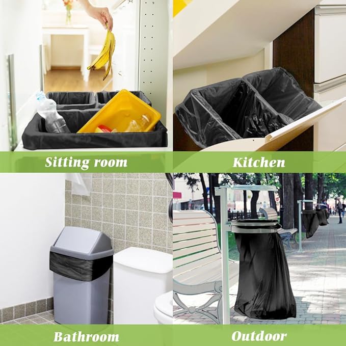 10 Gallon 200 Counts Extra Strong Trash Bags Tall Kitchen Garbage Bags by Teivio