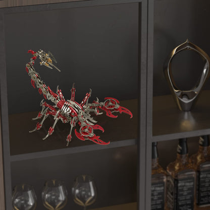 Metalkitor Scorpion 3D Metal Puzzles Kits for Adults Teens – 454 Pcs – Mechanical Assembly Models – 4 Hours to Build – Ideal for Gifts and Decorations (Red)