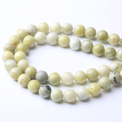 8MM Yellow Jasper Round Loose Beads Natural Gem Beads Crystal Energy Stone Beads for Jewelry Making DIY Bracelet Necklace