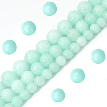 Siomia 45pcs 8mm Natural Amazonite Gemstone Beads Energy Healing Crystal Round Loose Stone Beads for Jewelry Making, DIY Bracelets Necklaces