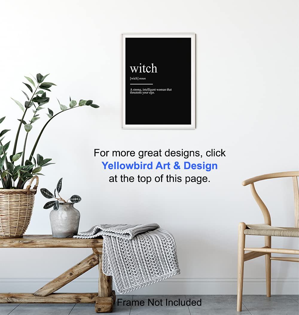 Witch Pagan Wall Art & Decor - Wicca Wiccan Witchcraft Altar Supplies - Gothic Home Decor - Goth Room Poster Print - Black Magic Wall Print - Witchy Gifts for Women