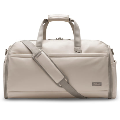 Halfday Convertible 2-in-1 Vegan Leather Premium Garment Duffel Weekender Bag 45L (Carry-on, Wrinkle-Free Travel, Hanging Suit Compartment, Shoe Pockets, Trolley Sleeve), Ivory