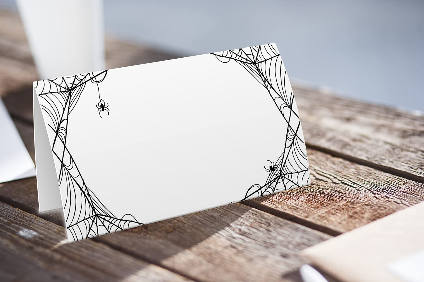 FZ-a20 Halloween Food Tent Labels (25 Pack) - Table Place Cards for Banquet, Buffet Food Label, Party