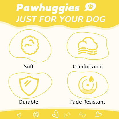 Yellow Dog Collar for Small Dogs, Breathable, Anti-Odor & Soft, Comfortable for Sensitive Skin Puppies, 90% Bamboo Rayon, Adjustable Quick-Release Buckle Pet Collar for Chihuahuas Frenchie