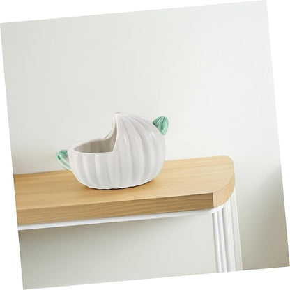 POPETPOP Pet Ceramic Bathtub for Chinchillas Hamsters Small Animal Dust Bath Bowl Hideout Bathroom Accessories