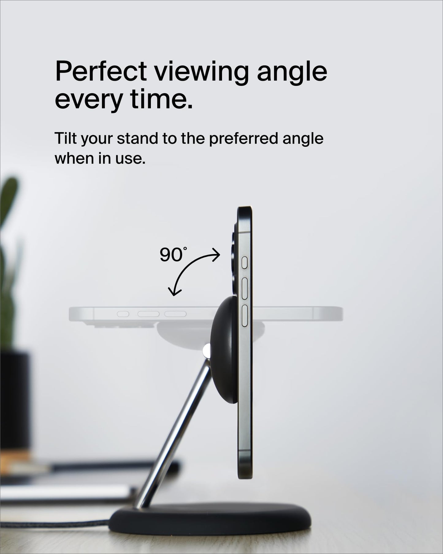 Belkin MagSafe-Compatible Charger, 3-in-1 Wireless Charging Station, Qi2-Certified 15W Wireless Charge for Apple iPhone 17 Series, Apple Watch, AirPods w/Non-Slip Base, 40W Included - Black