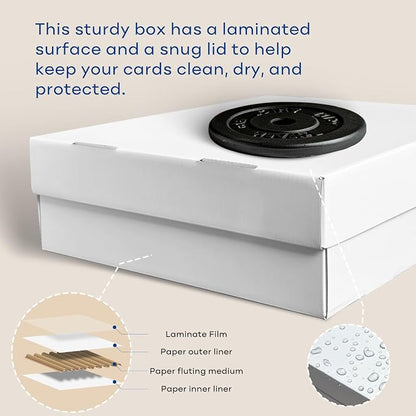 Fageverld 2-Pack Trading Card Storage Box, 3200 Count Cardboard 4 Row Card Box for MTG TCG Baseball Sports Cards Collection, Top loader Storage Boxes, includes Card Dividers & Stoppers