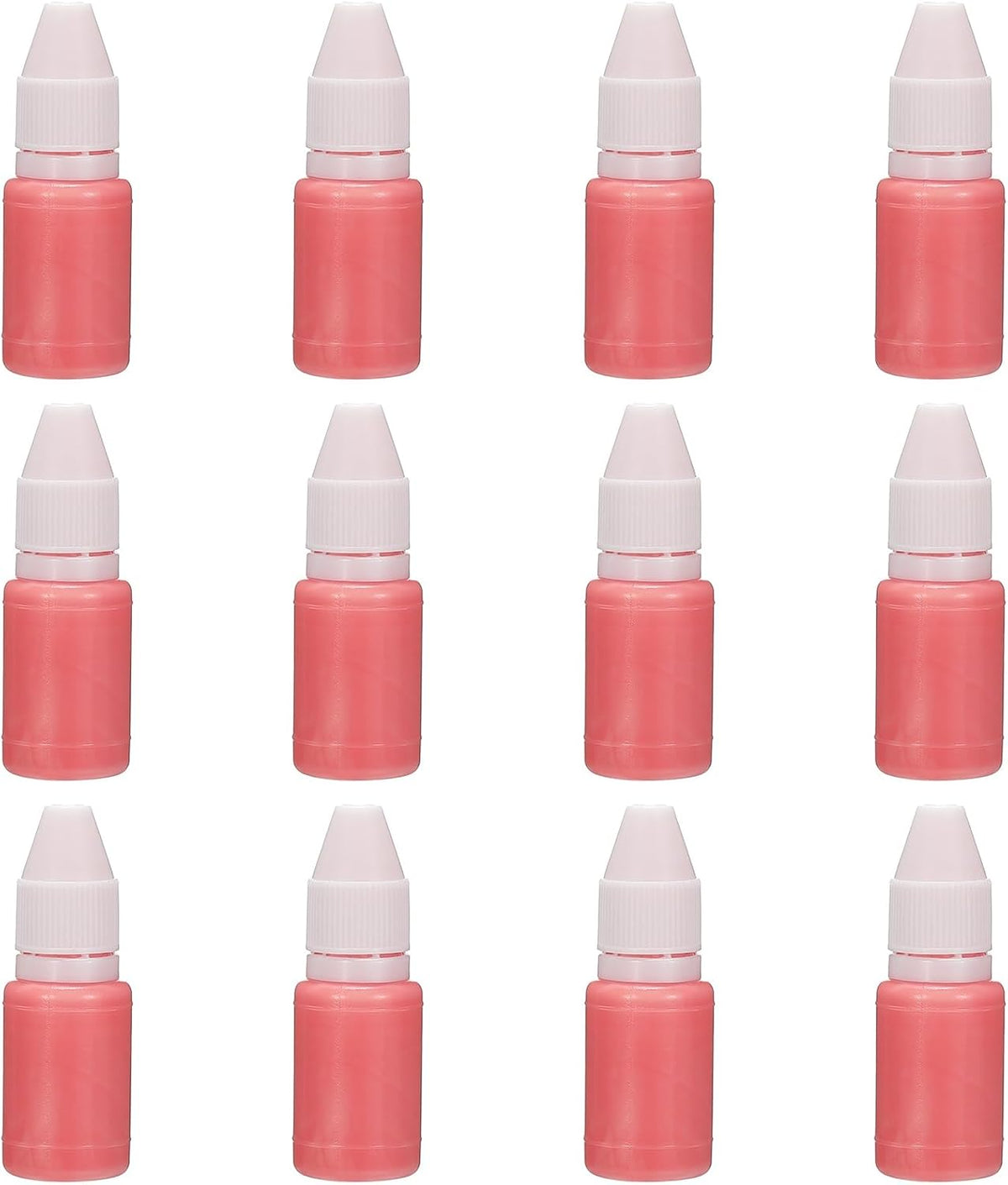 PATIKIL 0.33oz Refill Ink for Stamps and Ink Pads, 12Pcs 10ml Stamp Pad Ink Refill for Office Stamp Self Inking Stamp Date Stamp Scrapbooking, Pink