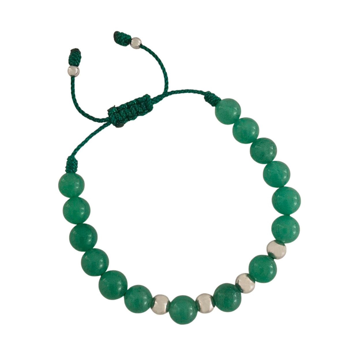 Sabeli Handmade Bracelets Real Natural Stones Healing Protection Focus 8mm Bead Adjustable Macrame Women Men Gemstone Gift (Jade)