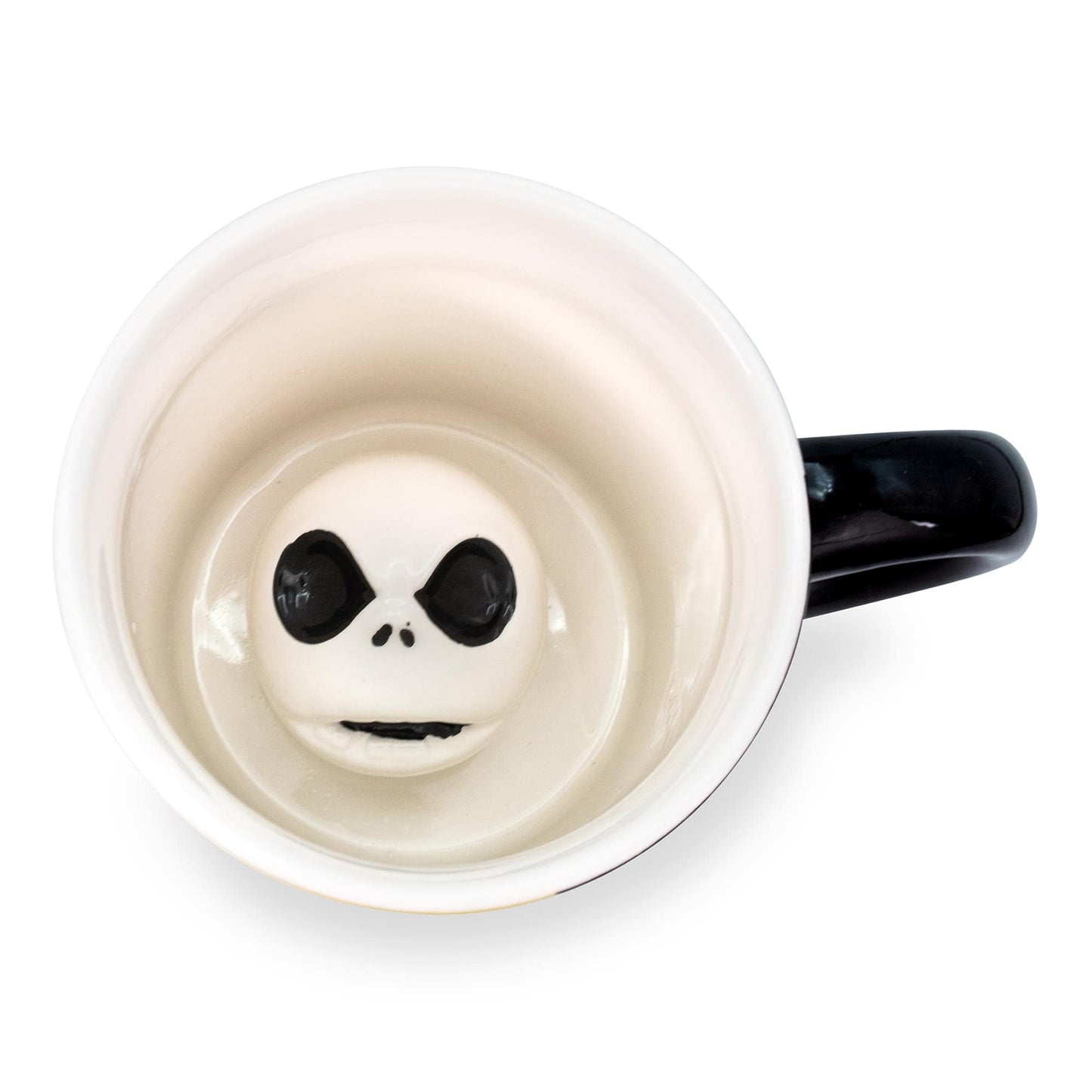 Disney The Nightmare Before Christmas 18-Ounce Ceramic Mug With 3D Jack Skellington Sculpt Inside | Large Coffee Cup For Espresso, Caffeine, Home & Kitchen Essentials | Tim Burton Halloween Gifts