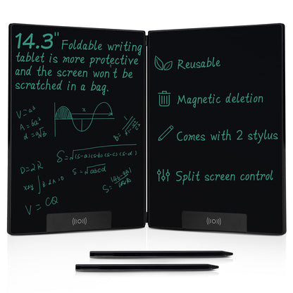 LCD Writing Tablet for Adult: 14.3 Inch Fold Screen Notepad Portable