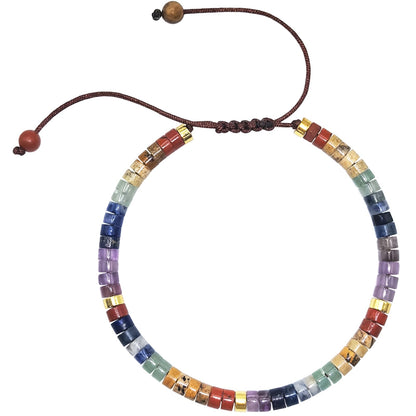 Vyooxcy Chakra Bracelets for Women，7 Chakra Bracelet Crystal Beaded Healing Bracelet for Women Spiritual Bracelets ，Healing Crystals Meditation Relax Women Anxiety