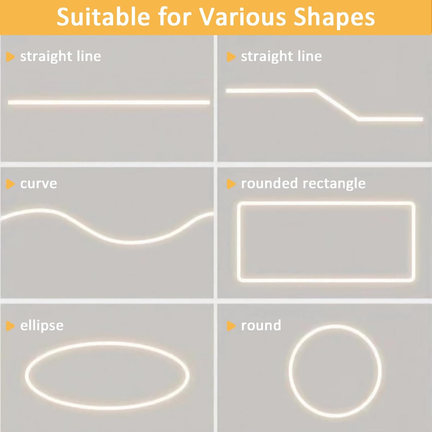 LoAlumll 16.4Ft/5M Silicone LED Channel System, Flexible Neon Rope Light Tube for 5-10mm LED Strips, Wear Free Recessed Milky White Cover Diffuser, DIY for Cabinet Decor (12 * 10mm, No LED Strip)