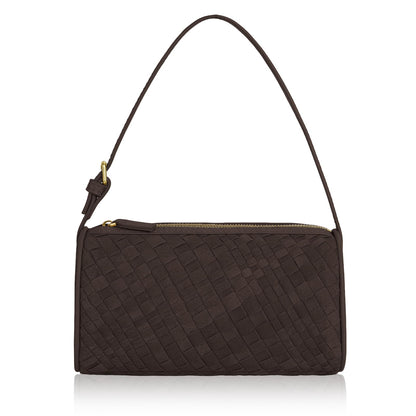 GZRHKJ Mini Woven Bag, Leather Woven Handbag with Adjustable Strap, Small Purses for Women, Top-handle Bags, Mini Evening Bag