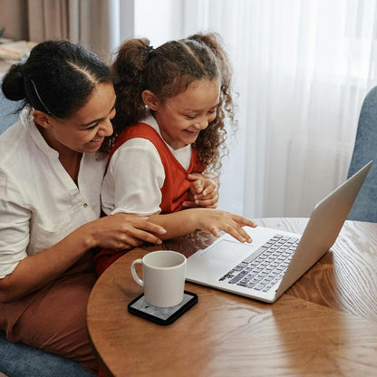3dRose cst_167443_1 Spider Web with Spider, Black and White, Halloween-Soft Coasters, Set of 4