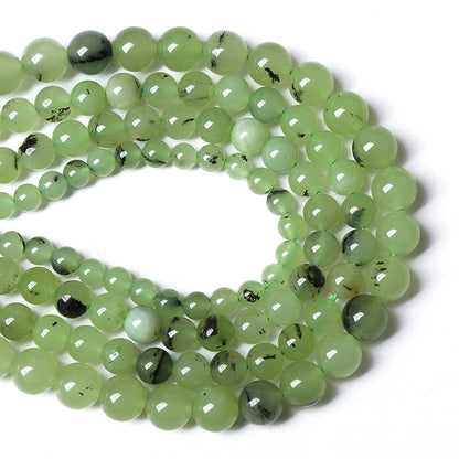 4MM 86PCS Natural Stone Prehnite Jade Loose Beads for Jewelry Making DIY Bracelet Necklace