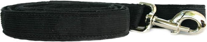 The Good Dog Company Hemp Corduroy Leash - 6 ft (3/4 Inch Width, Black)