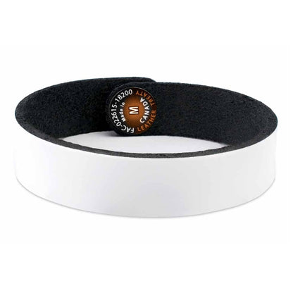 Leather Treaty Personalized Classic Bracelets Slim - White