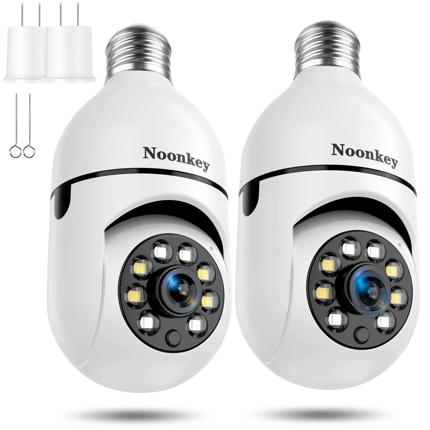 2K/3MP Light Bulb Security Camera, 5G& 2.4GHz WiFi Alexa E27 360° Light Socket Camera for Outdoor, Wireless WiFi Home IP Camera with Motion Tracking Alarm, Color Night Vision,Two-Way Talk