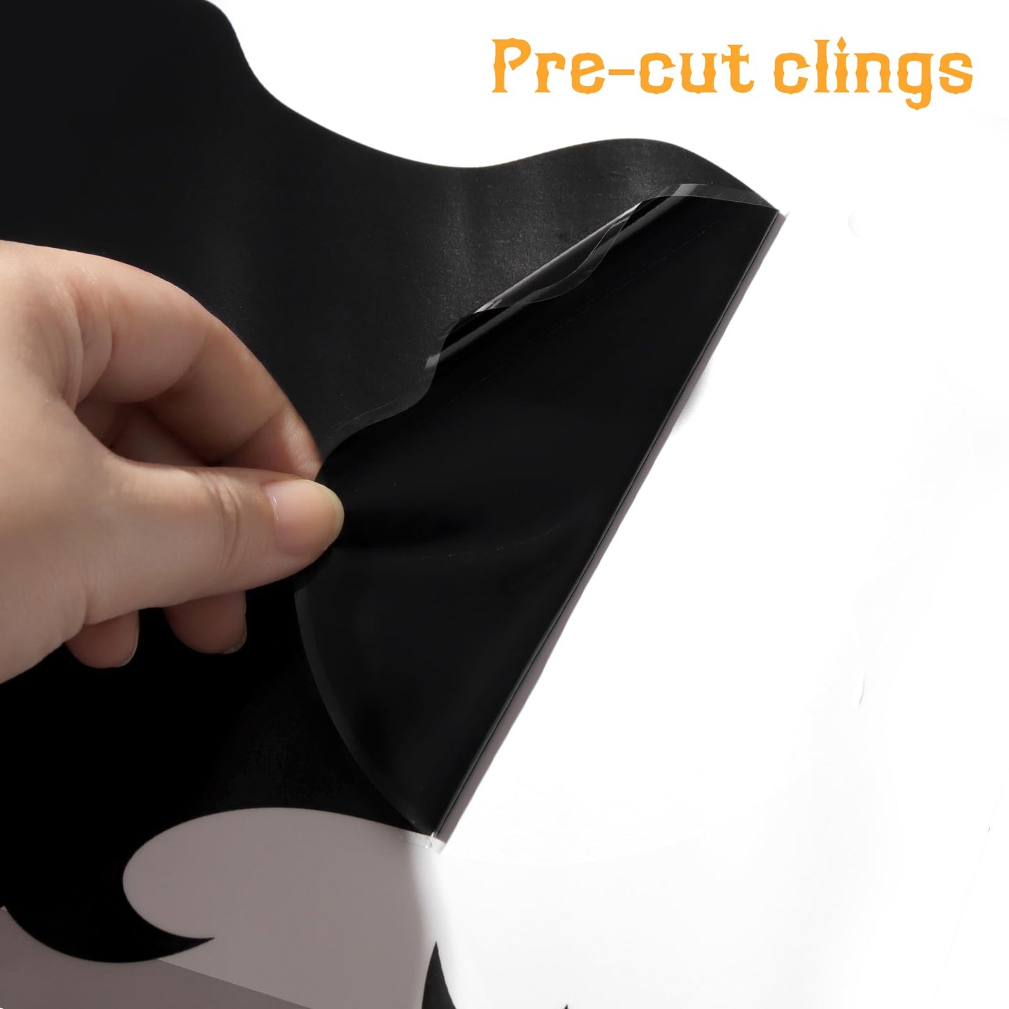 Halloween Window Clings Decor Decorations: Extra Large Hocus-Pocus Witchs Black Cat Bat Silhouette Window Decals, Halloween Window Stickers Indoor, School Home Office Party 3 Sheets