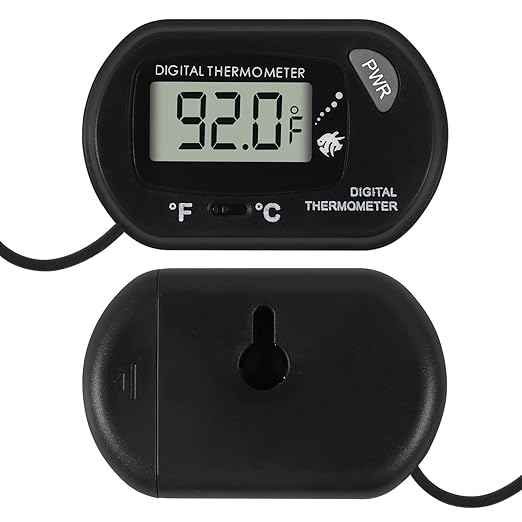 10Pcs Aquarium Thermometer Fish Tank Thermometer Reptile Terrarium Water Test Digital with LCD Display Fahrenheit/Celsius(℉/℃)