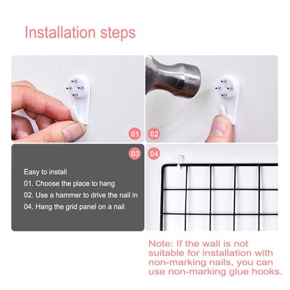 ZUOKEMY 4 Pieces Mounted Photo Grid Wall Grid Decorative Panels(white11.8 x15.7) for Living Room, Bedroom, Office, Study, Etc. Photo Memo Display Grid Panels