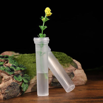 HOMOCONO 100pcs Small Hydroponic Plant Vases Glass Flower Propagation Tubes for Office Desktop Terrarium Plant Supply