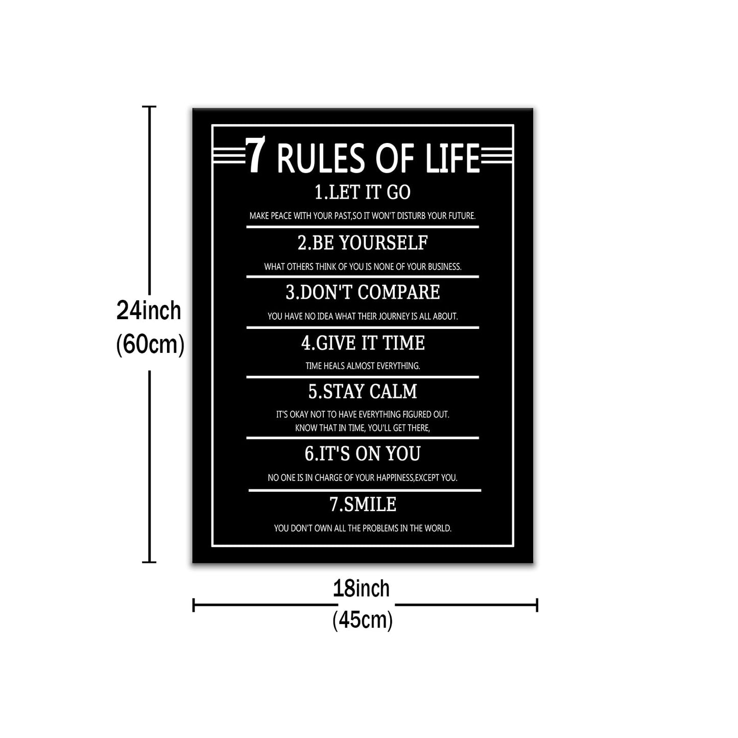 Motivational Canvas Wall Art Home Decor Inspirational Entrepreneur Quotes Poster Print Modern Positive Theme Painting Artwork for Teens Room Office Bedroom Wall Picture Ready to Hang [18''Wx24''H]