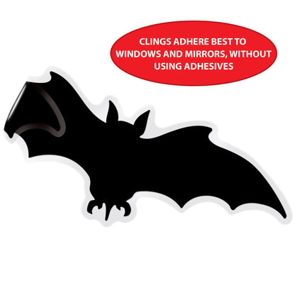 Beistle 4 Sheets (32 Pieces) Black Bat Window Clings - Eerie And Haunting Halloween Decorations, Made In USA Since 1900