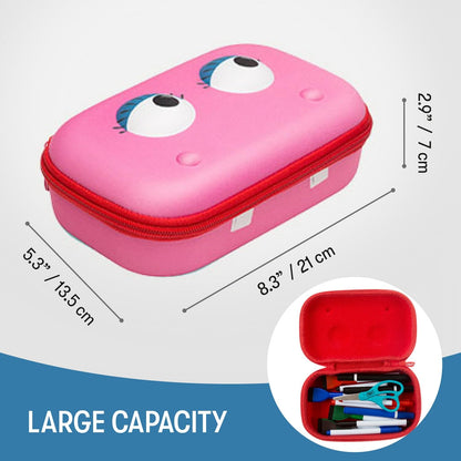 ZIPIT Beast Pencil Box for Girls, Large Capacity Cute Pencil Case for School, Stationery Organizer Box, Pink