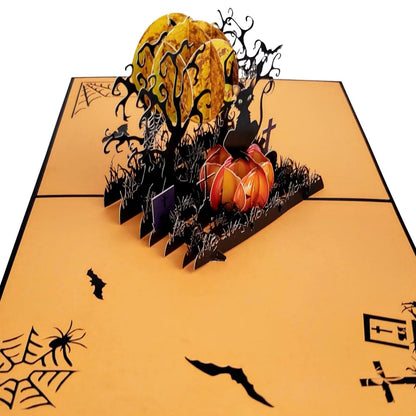 iGifts And Cards Halloween Black Cat 3D Pop-Up Card Haunted Nights 5"x7"