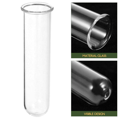 DOITOOL 5Pcs Glass Test Tube Vases 2.5X3X11Cm Hydroponic Propagation Tubes Small Plant Terrarium Vase for Home Décor and Floral Display