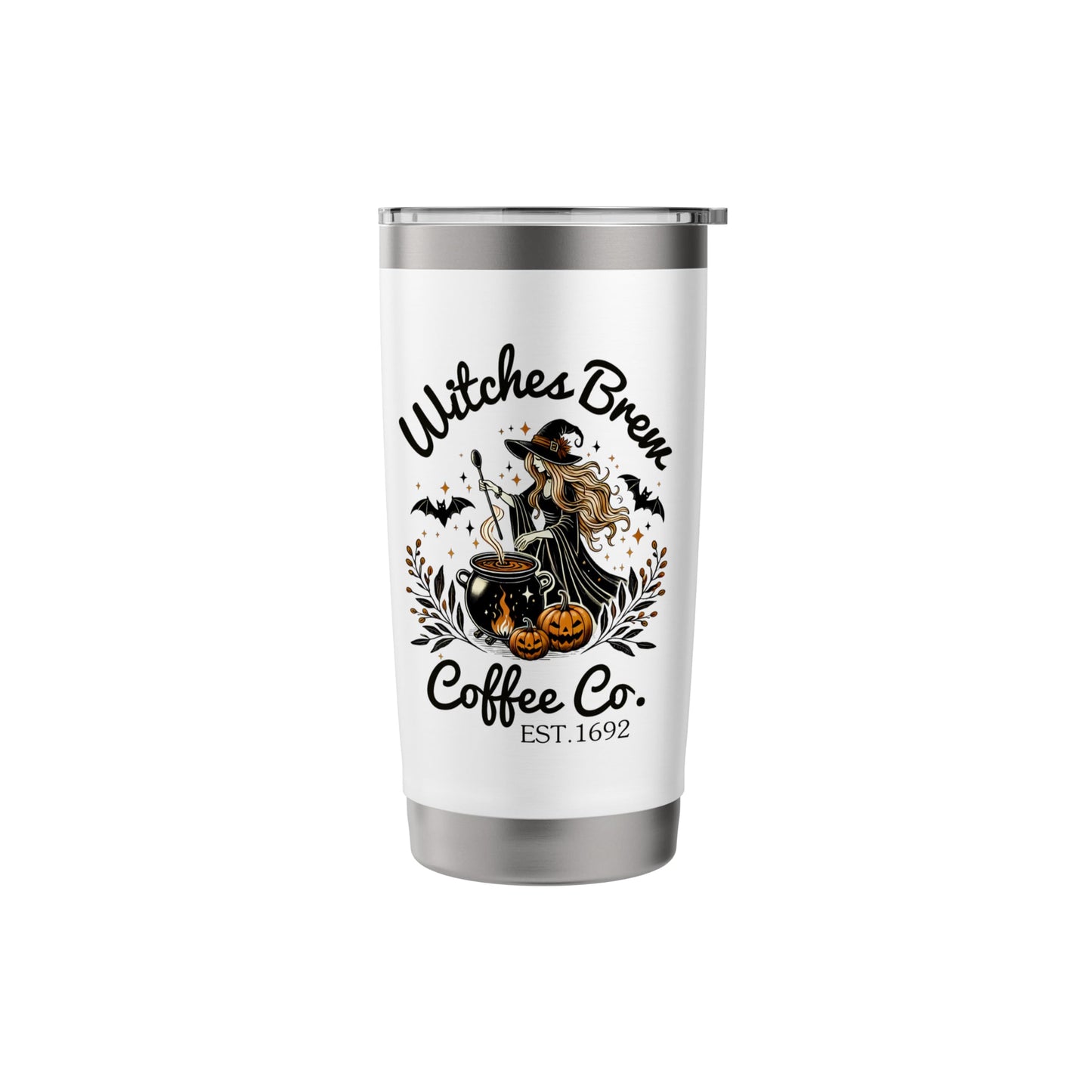 Halloween Witches Brew 20oz Travel Cup Bottle Spooky Coffee Stainless Steel Insulated Tumbler