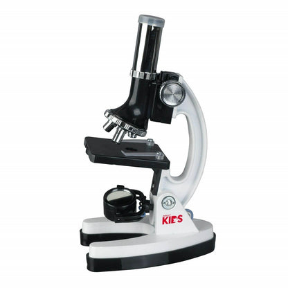 AmScope - FBA_M30-ABS-KT1-W AMSCOPE-Kids M30-ABS-KT1-W 120X-240X-300X-480X-600X-1200X 48pc Metal Arm & Base Educational Kids Biological Microscope Kit