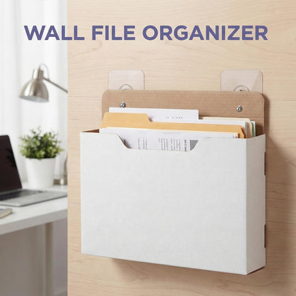 AXYCXIN 6 Pack Wall Mount File Holder, Mail File Organizer, Mail Paper Orgnization Hanging File Holder for Office, School, Storage Organization