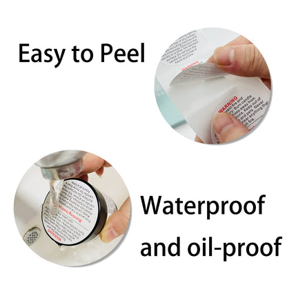 FuraHa 720 Pieces Warning Labels 2 Inch Jar Container Stickers Safety Stickers Decal for Candle Making DIY Jars and Tins