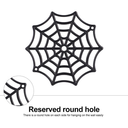 DECHOUS 50Pcs Plastic Spider Webs: Black Small Spider Webs Plastic Halloween Ornaments 1.9 Inch Cobwebs Decor for Indoor Outdoor Halloween Hanging
