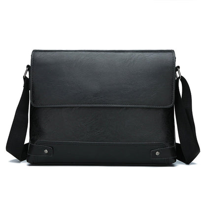 Messenger Bag for Men, 13 inch Purse Crossbody Bag, Waterproof Shoulder Bag for Office Business (Black)
