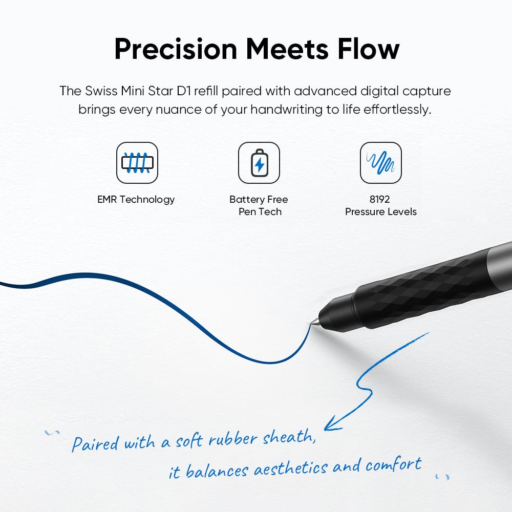 XPPen Note Plus Digital Notebook with Pen Syncs to Phone, Bluetooth Writing Tablet for Students, Wireless Smart Notebook for Sketching, Note-Taking, Digital Art & Meeting, Drawing Tablet