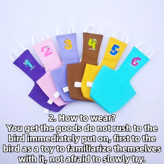 Bird Diaper Protective Parrot Nappy - 6 Pack, Reusable Flight Suit with Waterproof Inner Layer, Washable Cute Urine Wet Suit for Cockatiel Conure Macaw Lovebird (Sulphur-Crested Cockatoo)