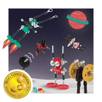 The Off Bits Space Mission Educational Build Your Own Robot Toy, Stem Building Toys for Boys and Girls, Valentine Birthday Gift for Kids Montessori Play Kit, Steam Toys for Kids Ages 6 7 8 9+