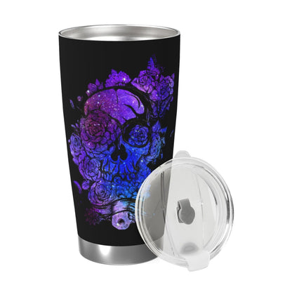 BCQJNB Skull Candy Purple Sugar Gifts For Women Tumbler, 20 Oz Stainless Steel Travel Coffee Mug