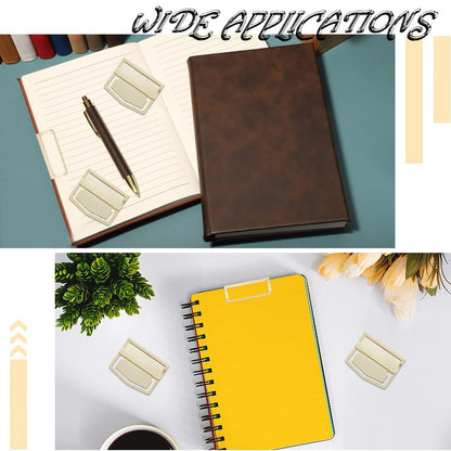 CRASPIRE 14Pcs Metal Bookmark Page Clip Index Clips 1.1 x 1.4 Inch Golden Stainless Steel Retro Book Page Line Markers Label Planner Clamps Accessories for Reading Notebook Office School Supplies