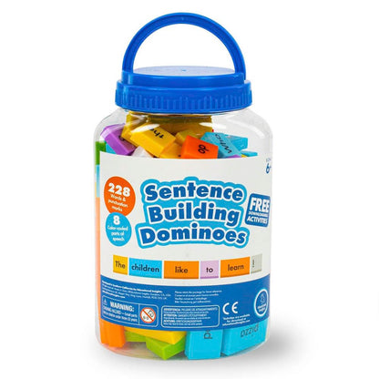 Educational Insights Sentence Building Dominoes - Word Games for Language Learning, First Grade Literacy Manipulatives, Sentence Building Games For Kids, 1st Grade Sight Words, Vocabulary Reading Toys